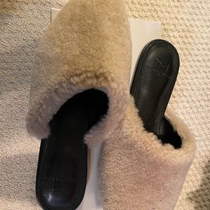 Marc Fisher Sabrina genuine shearling mule